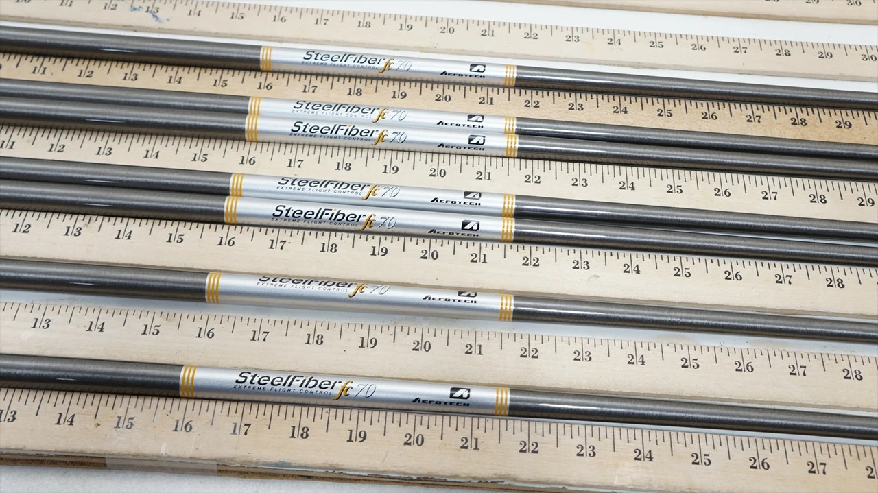 New Aerotech Steelfiber Fc70 F2 70G Senior 41" 7pc Iron Shaft Set 949032 3 New Aerotech Steelfiber Fc70 F2 70G Senior 41" 7pc Iron Shaft Set 949032
