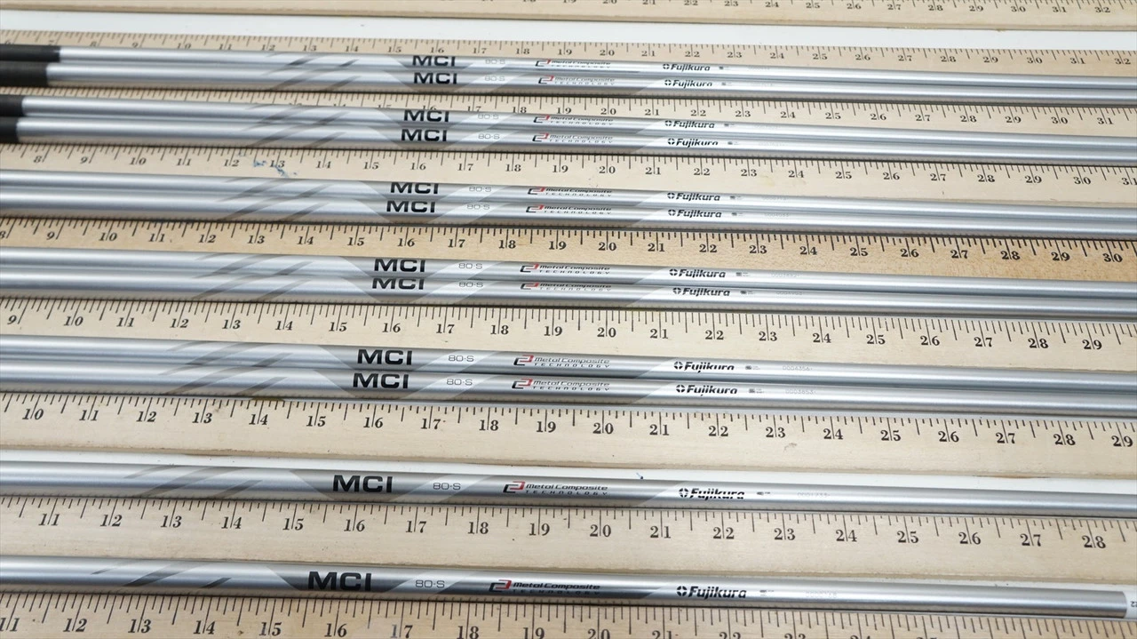 New Fujikura Mci 80 S 80g Stiff 35.5"-39" 9pc Iron Shaft Set .370 962873 3 New Fujikura Mci 80 S 80g Stiff 35.5"-39" 9pc Iron Shaft Set .370 962873