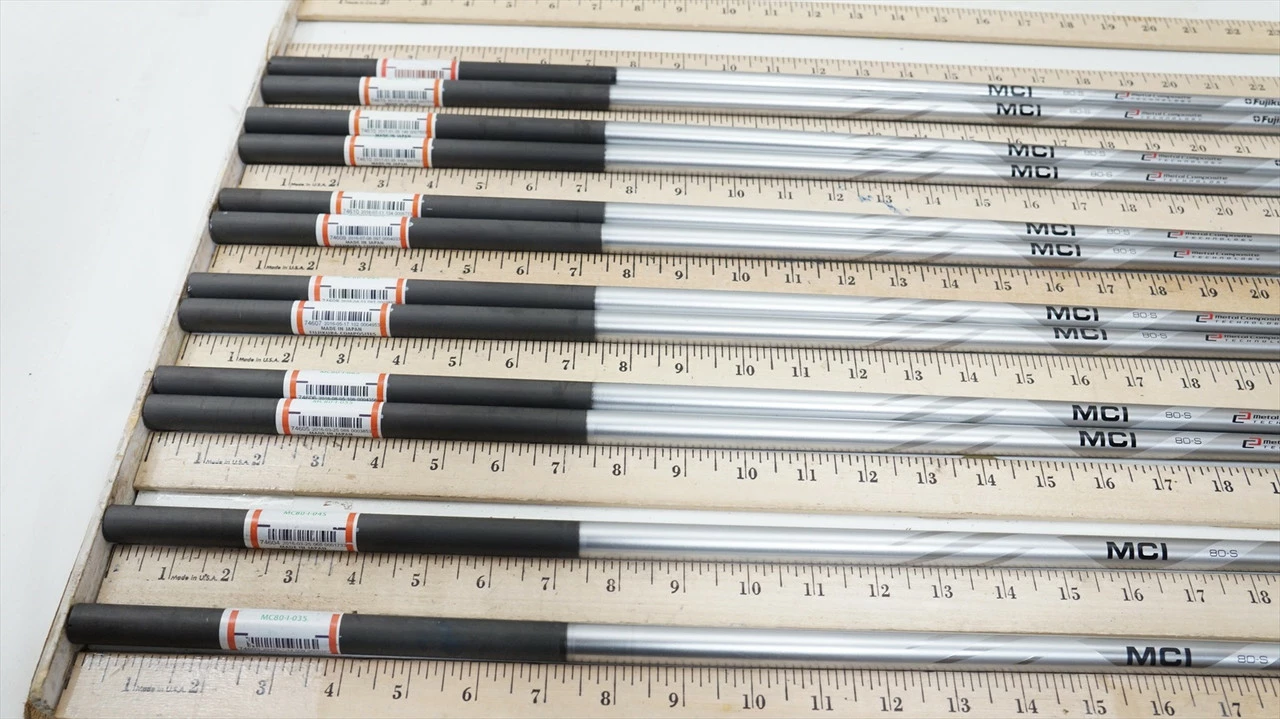 New Fujikura Mci 80 S 80g Stiff 35.5"-39" 9pc Iron Shaft Set .370 962873 4 New Fujikura Mci 80 S 80g Stiff 35.5"-39" 9pc Iron Shaft Set .370 962873 - Image 2
