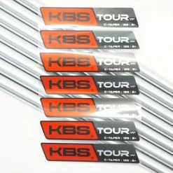 New KBS Tour C-Taper 125 S+ Stiff+ 37.5"-40" 4-PW Iron Shaft Set .355 - Uncut