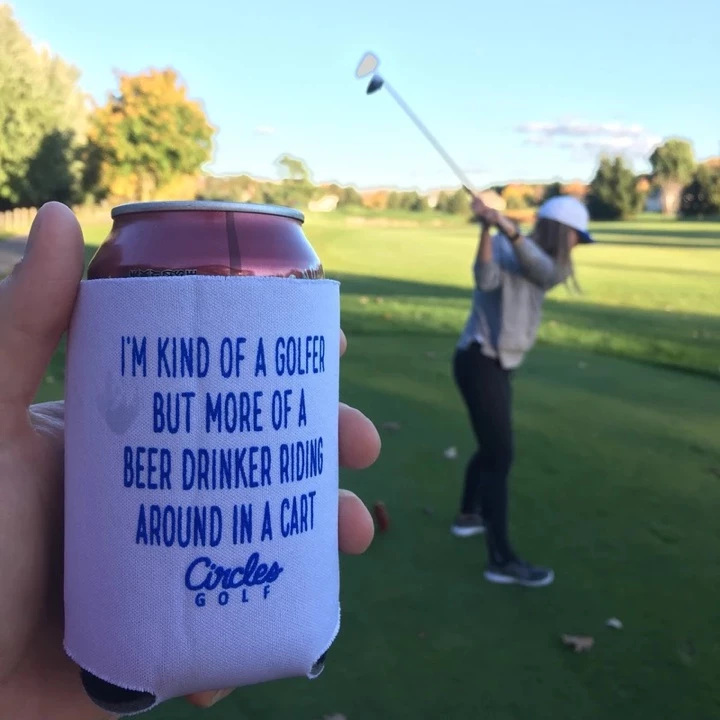 Other I’m Kind Of A Golfer But More Of A Beer Drinker Riding Around In A Cart Kookie Can Cooler By Circles Golf 4 Other I’m Kind Of A Golfer But More Of A Beer Drinker Riding Around In A Cart Kookie Can Cooler By Circles Golf - Image 2