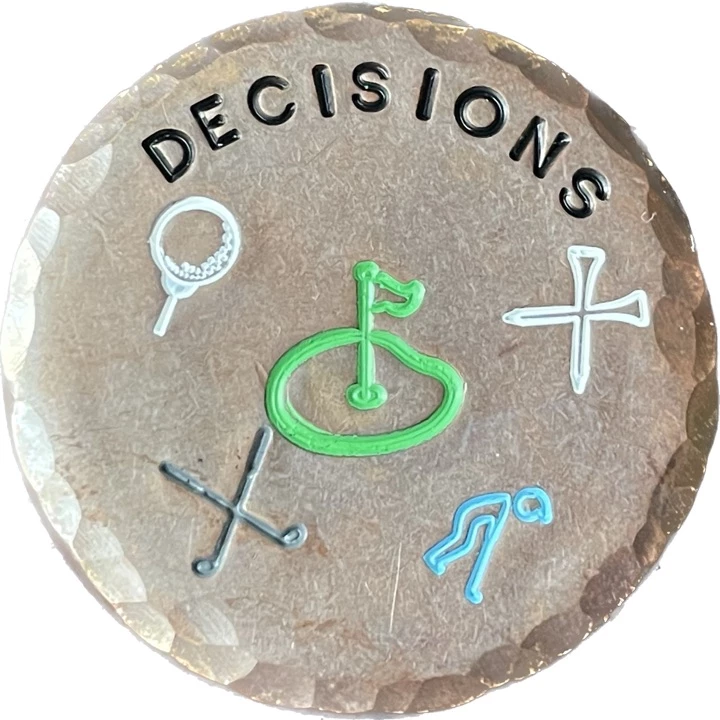 Other Custom Ball Marker. Hand Stamped And Painted. Torched Copper. Free Shipping 7 Other Custom Ball Marker. Hand Stamped And Painted. Torched Copper. Free Shipping - Image 5