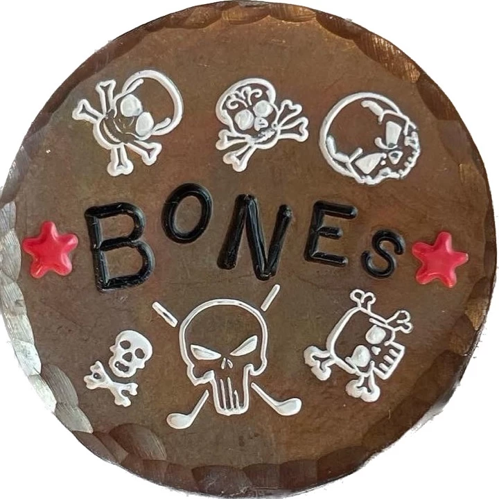 Other Custom Ball Marker. Hand Stamped And Painted. Torched Copper. Free Shipping 8 Other Custom Ball Marker. Hand Stamped And Painted. Torched Copper. Free Shipping - Image 6